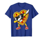 Dabbing Pizza Valentine’s Day Pizza Heart Love Gift for Kids T-Shirt