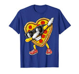 Dabbing Pizza Valentine’s Day Pizza Heart Love Gift for Kids T-Shirt