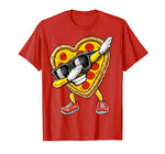 Dabbing Pizza Valentine’s Day Pizza Heart Love Gift for Kids T-Shirt
