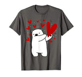 Dabbing Polar Bear Heart Valentines Day Gift Animal Lover T-Shirt
