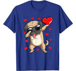 Dabbing Pug Heart Valentines Day Boys Kids Love Dog Lover T-Shirt