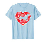 Dachshund Shirt For Dog Lovers Love Heart Valentine’s Day T-Shirt