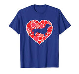 Dachshund Shirt For Dog Lovers Love Heart Valentine’s Day T-Shirt