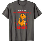 Dinosaur This Is My Valentine Pajama Shirt Valentines Day T-Shirt