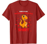 Dinosaur This Is My Valentine Pajama Shirt Valentines Day T-Shirt