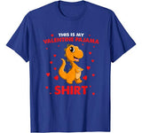 Dinosaur This Is My Valentine Pajama Shirt Valentines Day T-Shirt