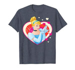 Disney Cinderella Valentine’s Sparkle Hearts Graphic T-Shirt