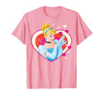 Disney Cinderella Valentine’s Sparkle Hearts Graphic T-Shirt