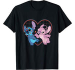 Disney Lilo and Stitch Angel Heart Kisses T-Shirt