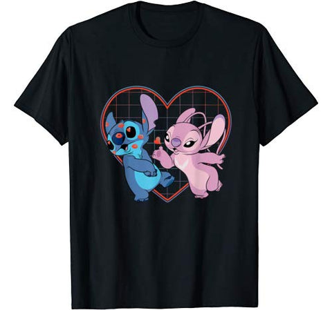 Disney Lilo and Stitch Angel Heart Kisses T-Shirt