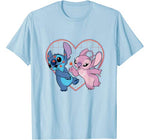 Disney Lilo and Stitch Angel Heart Kisses T-Shirt