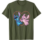 Disney Lilo and Stitch Angel Heart Kisses T-Shirt
