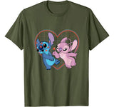 Disney Lilo and Stitch Angel Heart Kisses T-Shirt