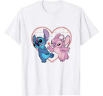 Disney Lilo and Stitch Angel Heart Kisses T-Shirt