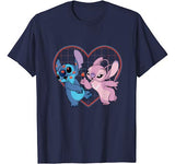 Disney Lilo and Stitch Angel Heart Kisses T-Shirt