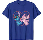 Disney Lilo and Stitch Angel Heart Kisses T-Shirt