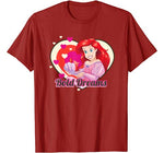 Disney Little Mermaid Ariel Valentine Heart Graphic T-Shirt