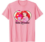 Disney Little Mermaid Ariel Valentine Heart Graphic T-Shirt