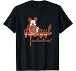 Disney Mickey Mouse Donut U Want to be my Valentine T-Shirt