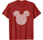 Disney Mickey Mouse Icon Filled with Hearts T-Shirt