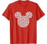 Disney Mickey Mouse Icon Filled with Hearts T-Shirt
