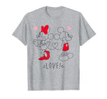 Disney Mickey and Minnie Love Hearts T-Shirt