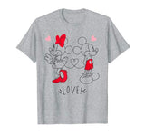 Disney Mickey and Minnie Love Hearts T-Shirt