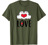 Disney Mickey and Minnie Mouse Heart Hands Love T-Shirt