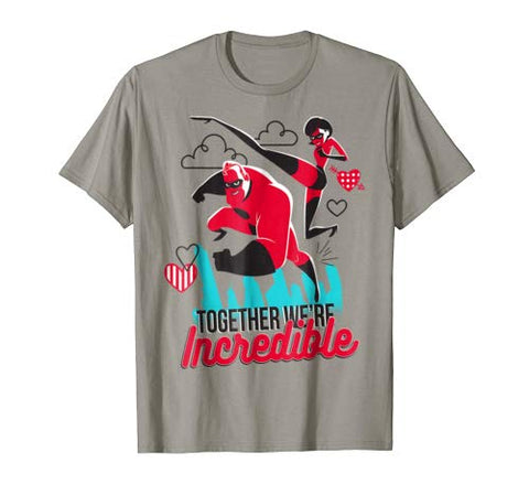 Disney Pixar Incredibles Couple Heart Valentine T-Shirt