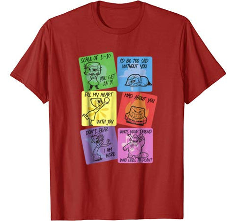 Disney Pixar Inside Out Valentines Day Cards T-Shirt