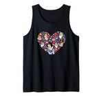 Disney Snow White and the Seven Dwarfs Heart Valentine’s Day Tank Top