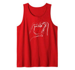 Dog Heart Valentines Day Gift for Dog Lover Puppy Owner Paw Tank Top