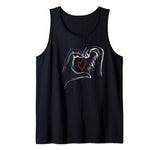 Dog Heart Valentines Day Gift for Dog Lover Puppy Owner Paw Tank Top