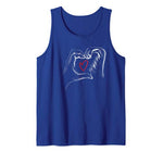 Dog Heart Valentines Day Gift for Dog Lover Puppy Owner Paw Tank Top