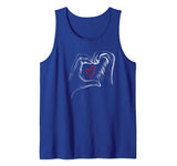 Dog Heart Valentines Day Gift for Dog Lover Puppy Owner Paw Tank Top