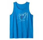 Dog Heart Valentines Day Gift for Dog Lover Puppy Owner Paw Tank Top