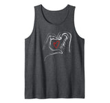 Dog Heart Valentines Day Gift for Dog Lover Puppy Owner Paw Tank Top