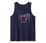 Dog Heart Valentines Day Gift for Dog Lover Puppy Owner Paw Tank Top