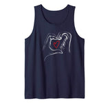 Dog Heart Valentines Day Gift for Dog Lover Puppy Owner Paw Tank Top