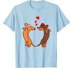Dog Heart Valentines Day for Couple T-Shirt