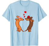Dog Heart Valentines Day for Couple T-Shirt
