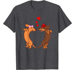 Dog Heart Valentines Day for Couple T-Shirt