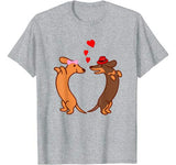 Dog Heart Valentines Day for Couple T-Shirt