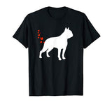 Funny Boston Terrier Heart Farts Valentines Day Dog T-Shirt