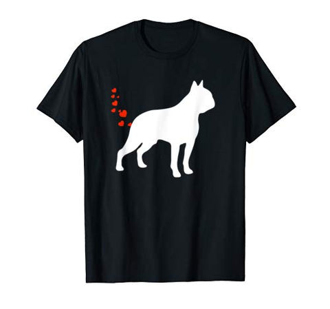 Funny Boston Terrier Heart Farts Valentines Day Dog T-Shirt