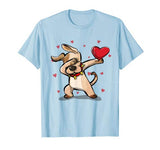 Funny Dabbing Dog Heart Valentine’s Day Gift Boys Girls Kids T-Shirt