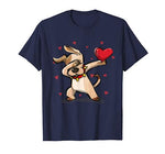 Funny Dabbing Dog Heart Valentine’s Day Gift Boys Girls Kids T-Shirt