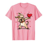 Funny Dabbing Dog Heart Valentine’s Day Gift Boys Girls Kids T-Shirt