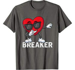 Funny Dabbing Heart Valentines Day Boys Kids Love T shirt