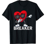 Funny Dabbing Heart Valentines Day Boys Kids Love T shirt